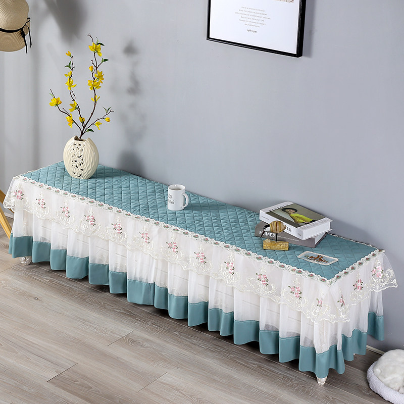 电视柜罩套客厅家用长方形防滑防尘桌垫欧式布艺蕾丝现代简约盖布