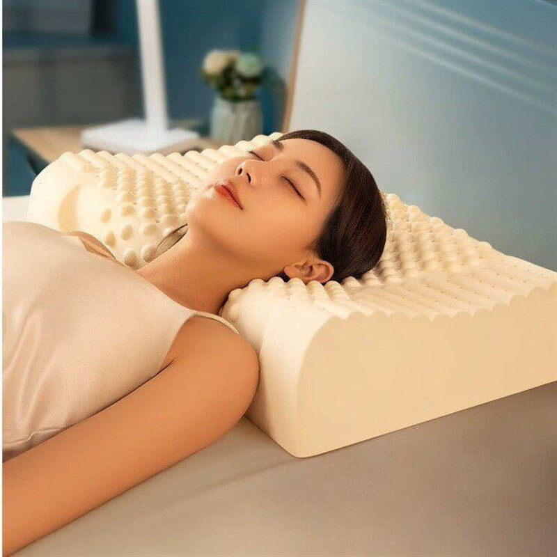泰国乳胶枕头家用护颈椎天然乳胶儿童一对枕芯高枕不塌乳胶枕
