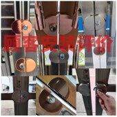 有框玻璃门锁铝合金不锈钢包边木门单门双门推拉移门中央锁钩锁