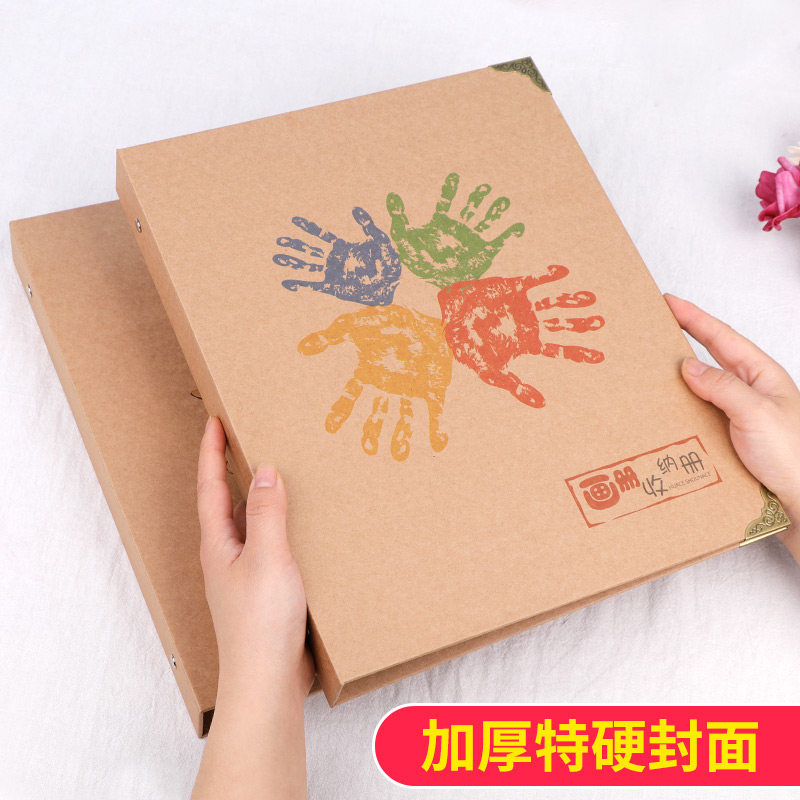 a3文件夹册画册4k收纳册8开画纸画画收藏夹整理册画画垫板画纸素