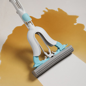 精选美丽雅一键卸对折胶棉备件海绵拖把头配件替换装 替换头28cm原