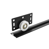 铝合金推拉移门轨道免开槽静音滑轨衣柜趟门滑轮单轨上下移门路轨