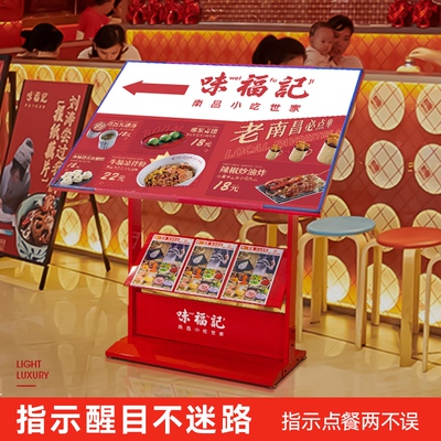 商场导视牌楼层方向立式索引台引导向G发光指示引路牌落地指路立