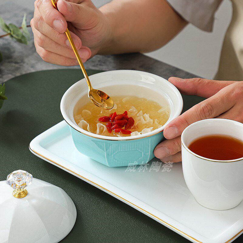燕窝碗糖水碗点心碗精致小t碗美容院养生粥碗甜品碗银耳汤碗盅套