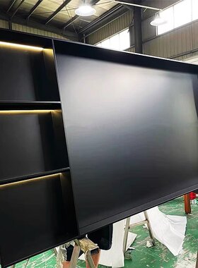 不锈钢电视机壁i龛嵌入式钢板柜铝板柜客厅背景墙金属柜75寸电视