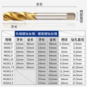 世匠机用丝锥丝攻先端螺旋机锥攻牙钻头不锈钢丝K牙m4m6m8m10m12