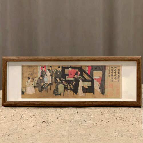 热销韩熙载夜宴j图挂画字画摆台画挂画办公室装饰国画中式迷你禅