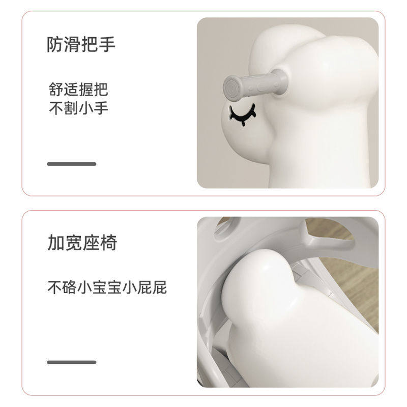 儿童摇摇马家用摇马溜溜车x三合一幼儿防摔学步车宝宝手推车