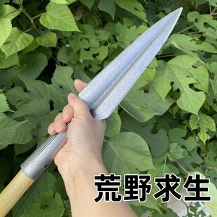 速发多头能矛头全钢尖功虫子户外开山矛刀祖鲁矛头小钢锹铲草