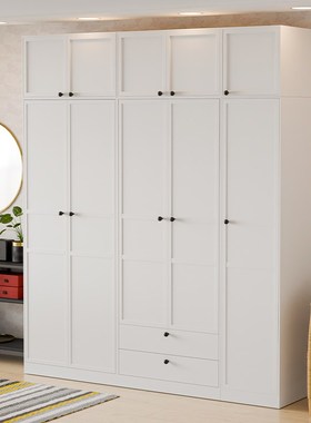 速发家储钢制衣柜独抽屉带立简约房小户型铁艺简易卧室组合用物柜