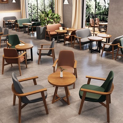 速发奶茶店沙发餐饮商用家具洽谈接待休息区休闲书吧茶餐厅咖啡厅