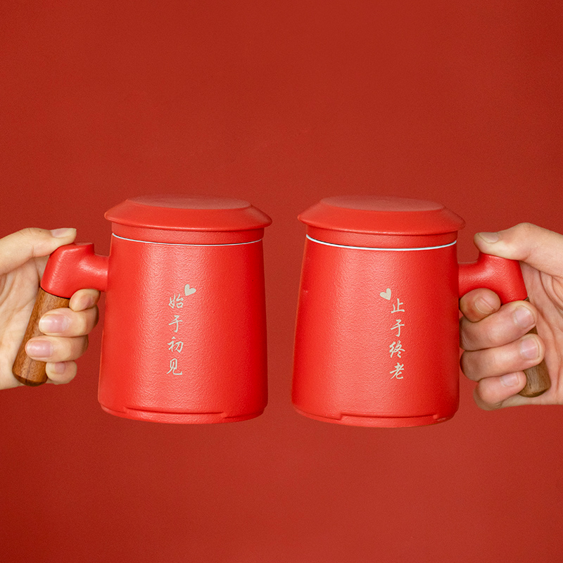 速发结婚送物情侣水杯新婚订妇伴手礼品送新人实用夫婚礼朋友