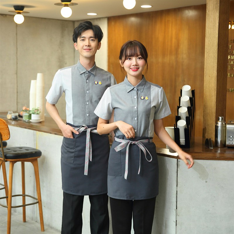 速发酒店服务员工作服西餐饮快餐饭店火锅店咖啡厅工装制服夏