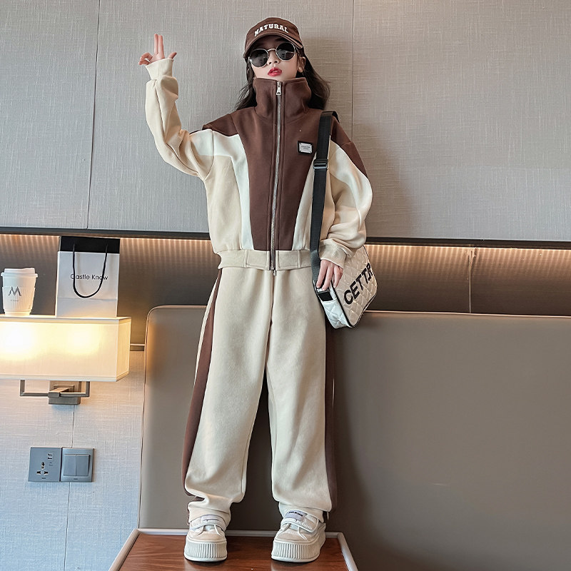 现货女童运动春装2023新款儿童春C秋款洋派衣服12女大童春季时髦