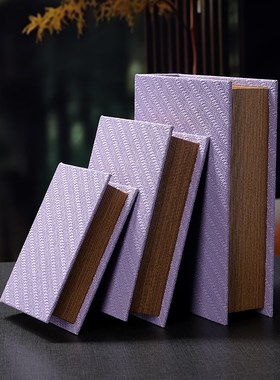 速发复奢假书摆件装饰书可打开藏手收轻古木质书机纳盒子拍照道具