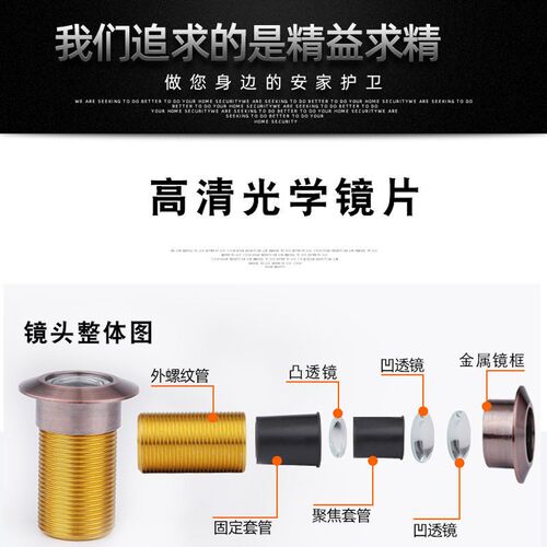 速发猫眼合镜家带老式通用高清门金普通用后盖可视猫眼门铃