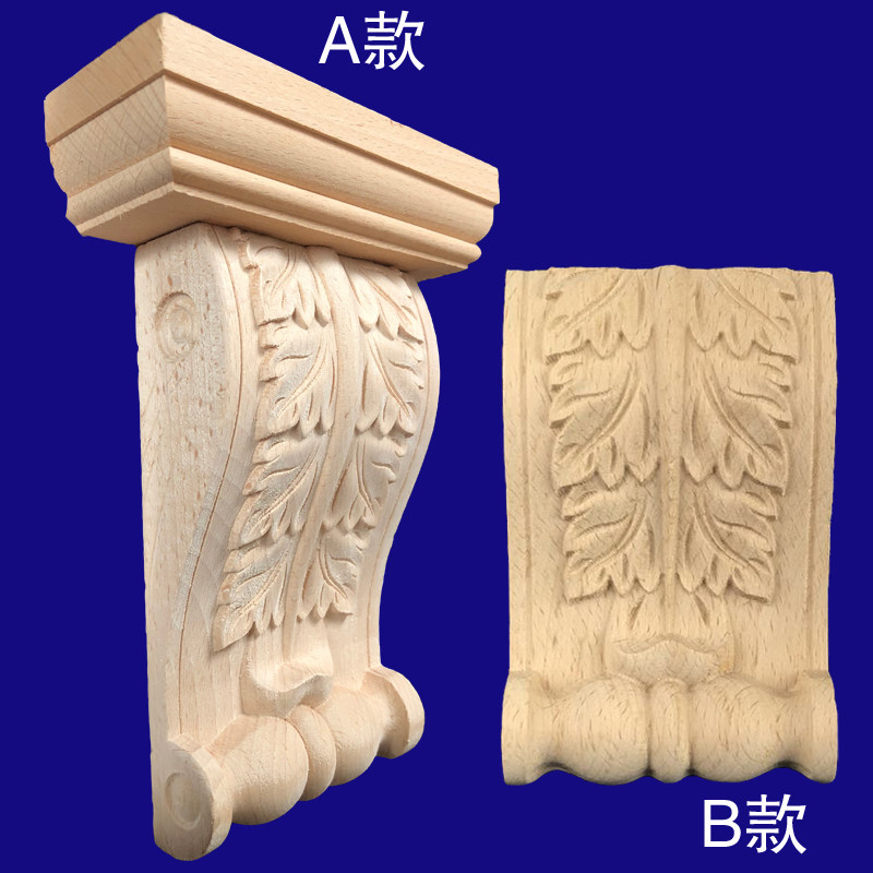 速发东木雕欧式柱垭实头中式梁托木雕花装饰装修木口衣柜柱浮雕