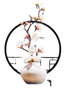 速发博古架摆件 工艺品新中式复古创意半云屏桌面装饰品古典禅意