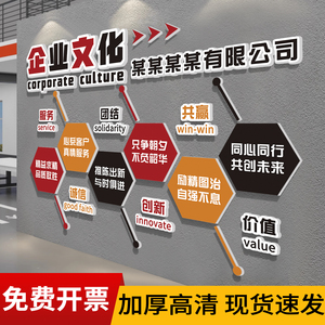 速发企业墙化背景墙装标销售办公室励志饰语墙贴公司进门形象文展