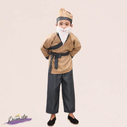 速发公愚移山演出服小学生六一表演锄禾表演服守株待兔店小二农夫