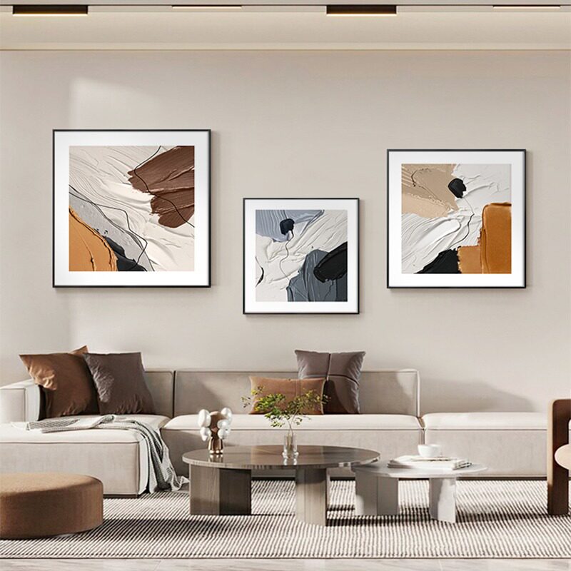 速发壁厅抽象艺术装墙画高级感沙发背景饰挂画大气卧室客画饭厅画