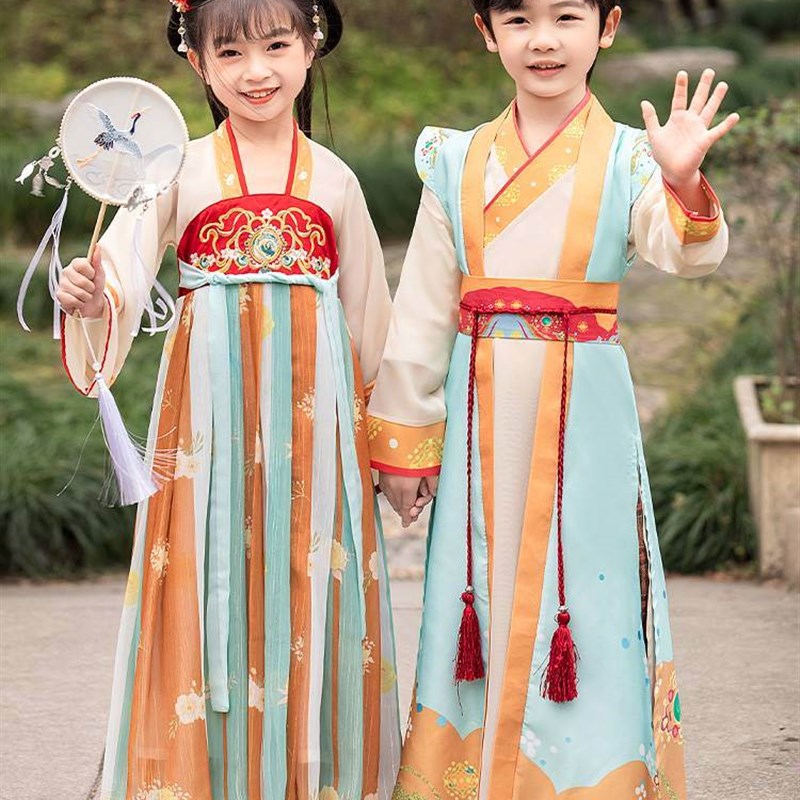 现货速发五一儿童演出服汉服男童童春装儿童国学服古装六一202新