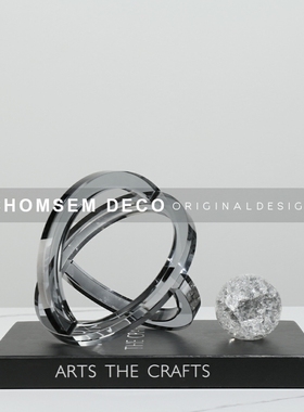 速发样板间几何摆件品装饰软售几处书房客厅茶楼酒柜轻奢桌面摆饰