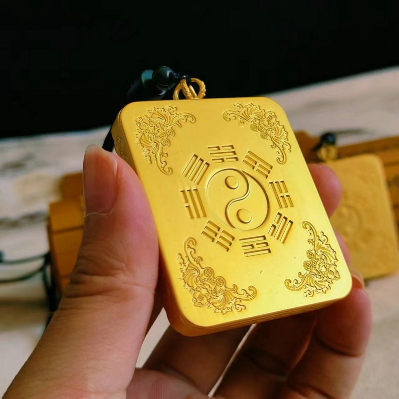 速发山道家唐卡 师父手绘金墨 紫薇讳 赵公明吊坠挂饰 可
