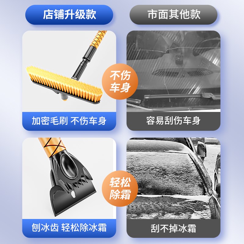 速发汽车用除雪铲扫雪车刷车窗玻璃除霜铲冰神器多功能刮雪板清雪