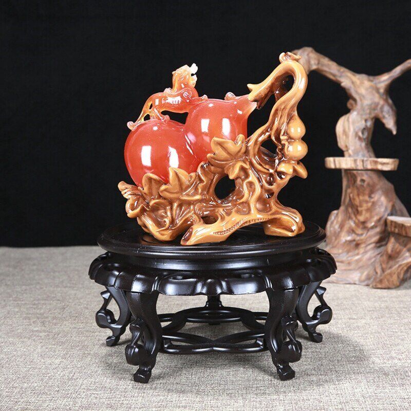 速发圆形防水花盆底座增高塑料托盘鱼缸架子石头古典花瓶摆件花架