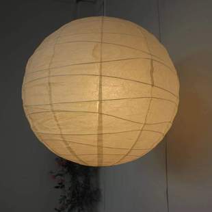 日式野口勇吊灯akari中古诧寂风设计师民宿房间灯宣纸主卧室灯