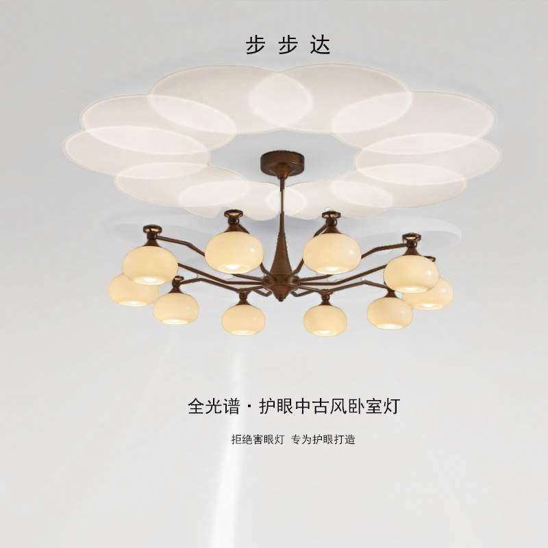 法式中古柿子美式复古客厅吊灯餐厅卧室书房间灯具玻璃南洋风主灯,纺织面料/辅料/配套,纺织机械配件,淘宝优惠券,粉丝福利购,淘宝优惠卷
