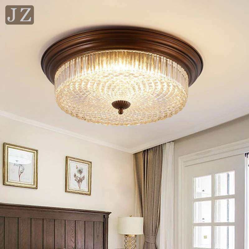 美式乡村吸顶灯卧室灯复古圆形led客厅主卧房间书房阳台过道灯具,橡塑材料及制品,亚克力/有机玻璃,淘宝优惠券,粉丝福利购,淘宝优惠卷