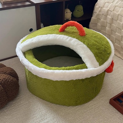 简约锅盖猫窝半封闭式保暖神器