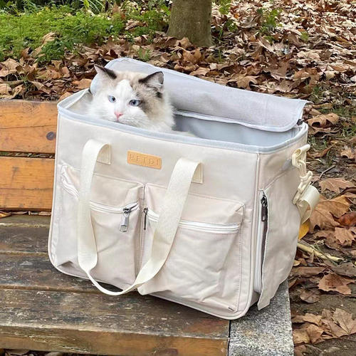 猫包外出可携式单肩包宠物可折叠透气帆布包狗背包猫袋子兔子外出