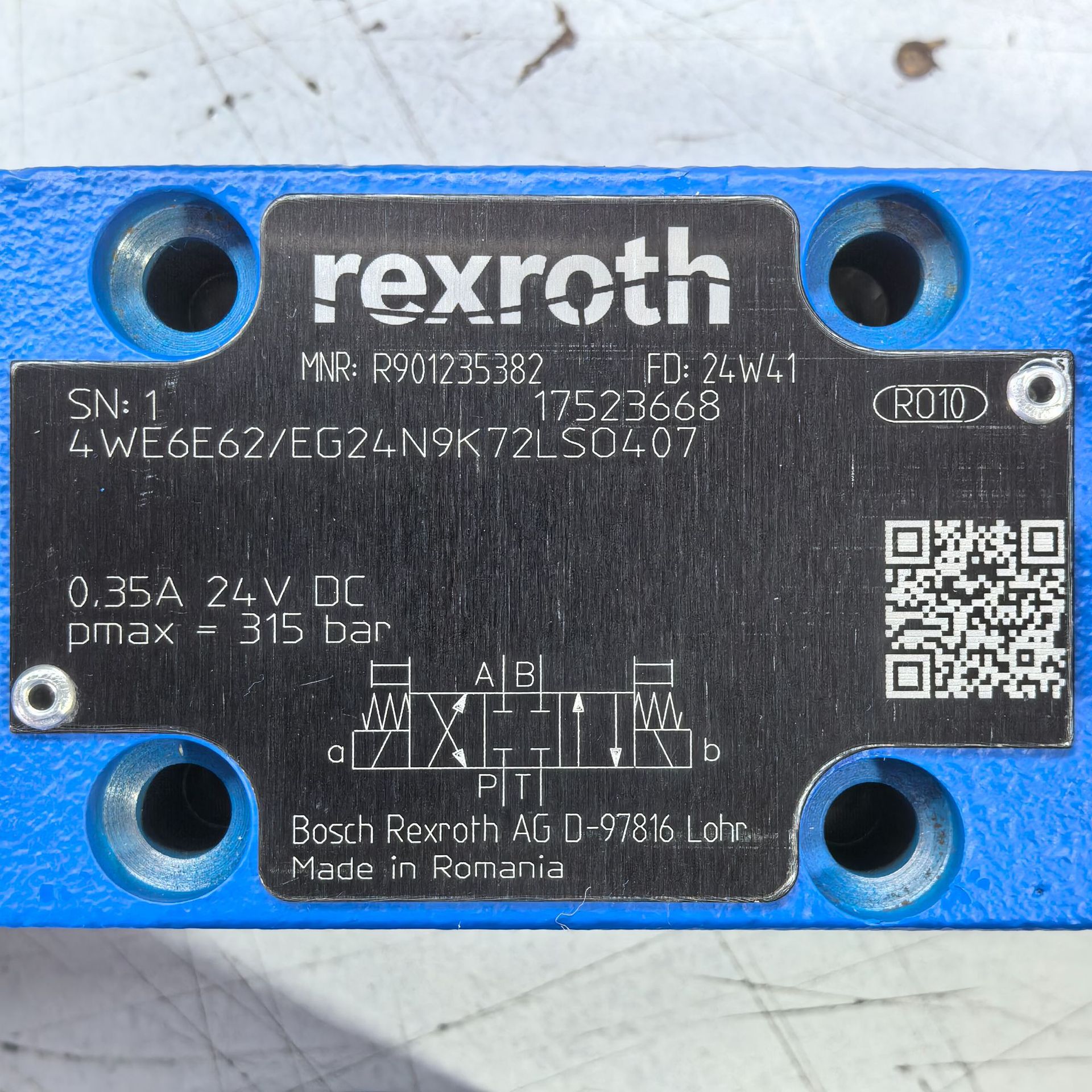 R901235382  4WE6E62/EG24N9K72L SO407 # Rexroth液压阀
