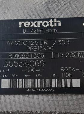 R910994306  A4VSO125DR/30R-PPB13N00 # Rexroth//力士乐