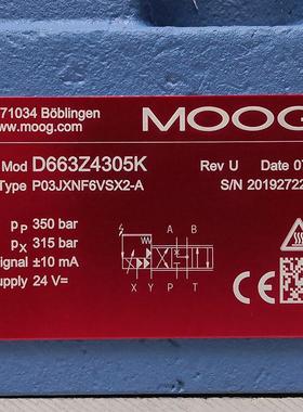 D663Z4305K P03JXNF6VSX2-A # MOOG//穆格，比例伺服阀