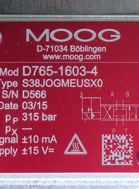 D765-1603-4 S38JOGMEUSX0 # MOOG//穆格，比例伺服阀