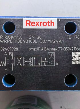 R901411433  4WRPEH10C4B100L-30/M/24A1  Rexroth力士乐比例阀