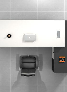 安美诚办公家具白灰色简约现代老板桌总经理经理主管主任办公室桌