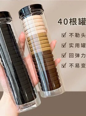 好货发圈头绳2024新款皮筋女扎头高马尾高弹力耐用头发橡皮筋黑色
