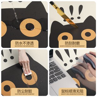 卡通猫咪儿童写字台书桌垫学生学习专用皮革办公电脑桌面保护垫子
