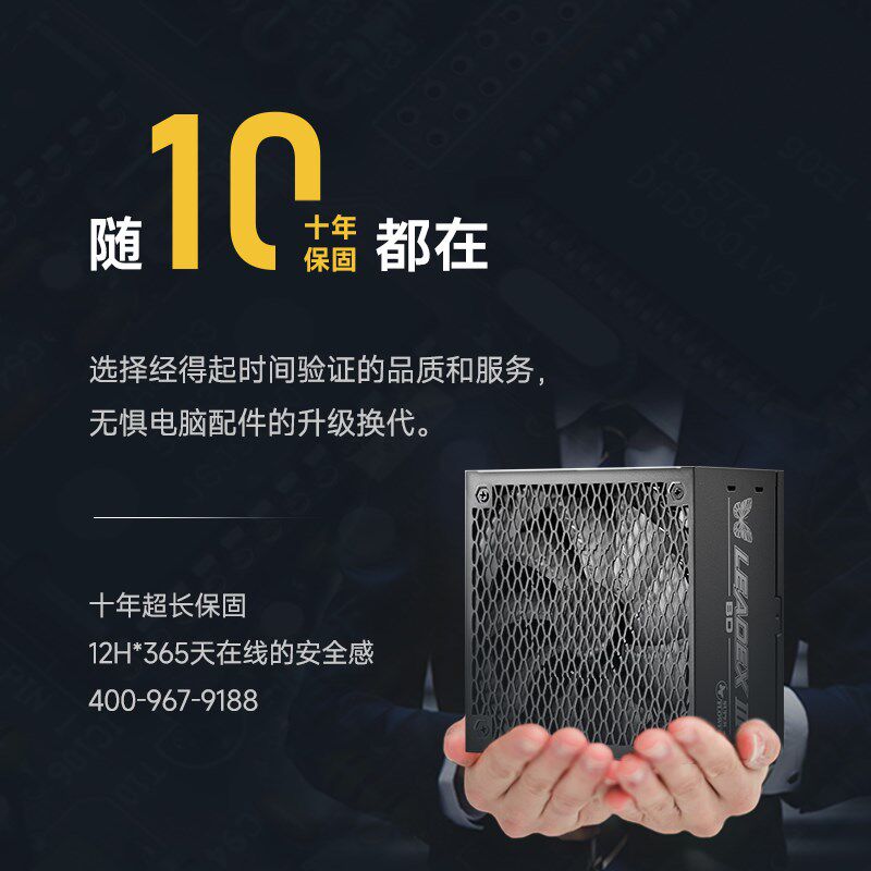 振华LEADEX BD1000W电源电脑台式机主机机箱1000w金牌全模atx3.1