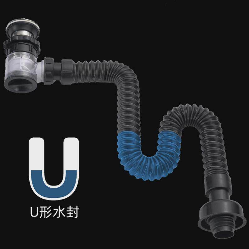 洗脸盆一体式不锈钢下水器面盆洗手台盆翻板七字下水管排水配件,家装主材,下水软管/排水软管,淘宝优惠券,粉丝福利购,淘宝优惠卷