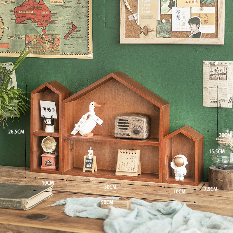 杂物储物柜娃娃摆件展示架u分隔香水口红桌面收纳盒家用工位办公