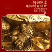 纯铜龙龟摆件八卦金钱龟母子龙头龟家居办公室客厅装 饰工艺品铜龟
