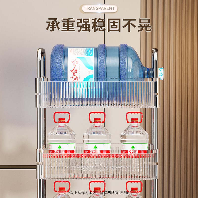 零食置物架可移动带轮落地收纳架卧室床头小推车宿舍W多层挂篮架