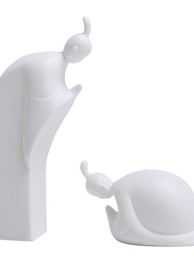 创意授业解惑白瓷手工摆件陶瓷家居书房玄关酒柜酒店会所摆设装饰