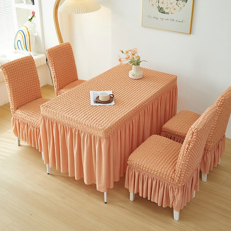 轻奢桌布套罩弹力全包餐桌椅套高级感防烫长方形台布家用茶几桌垫